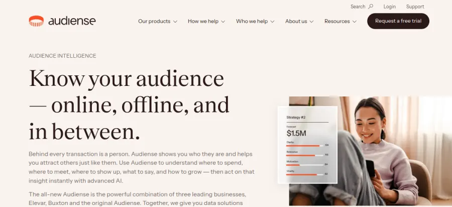 Audiense website preview