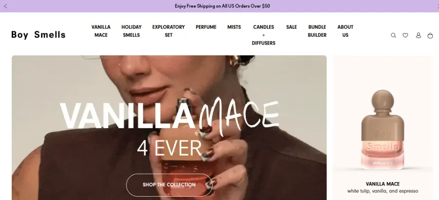 Boy Smells website preview