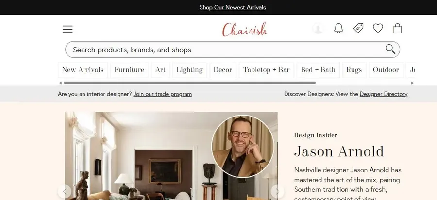 Chairish website preview
