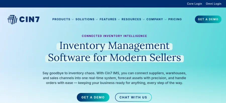 Cin7 website preview