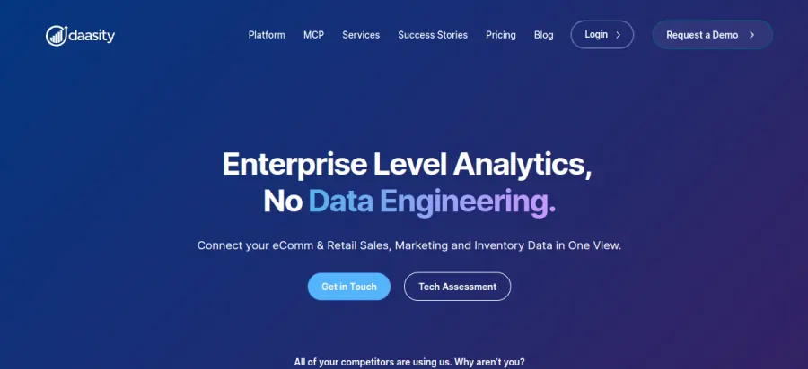 Daasity website preview