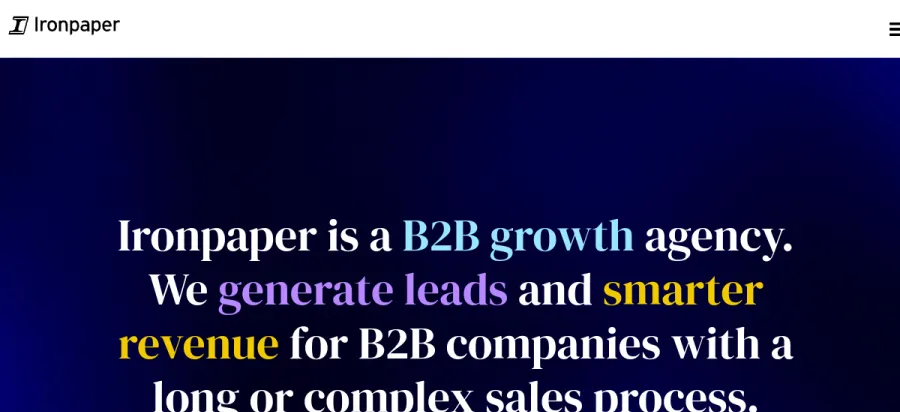 Ironpaper website preview