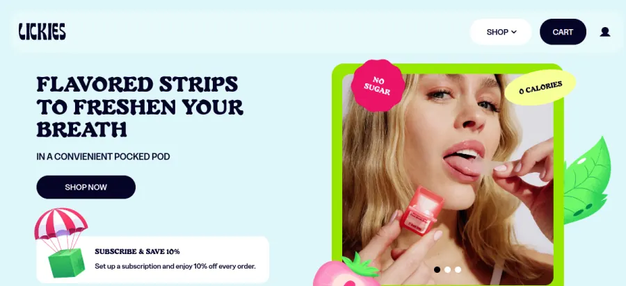 Lickies website preview