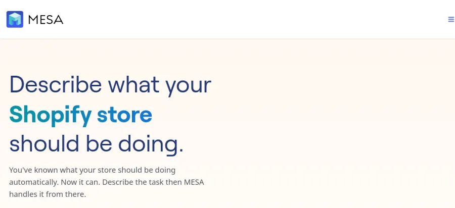 Mesa website preview