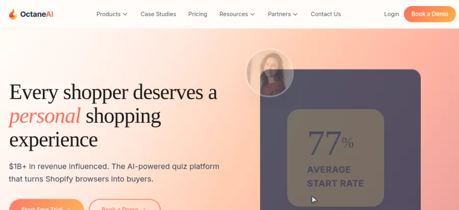 Octane AI website preview