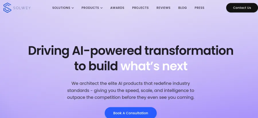 Solwey website preview