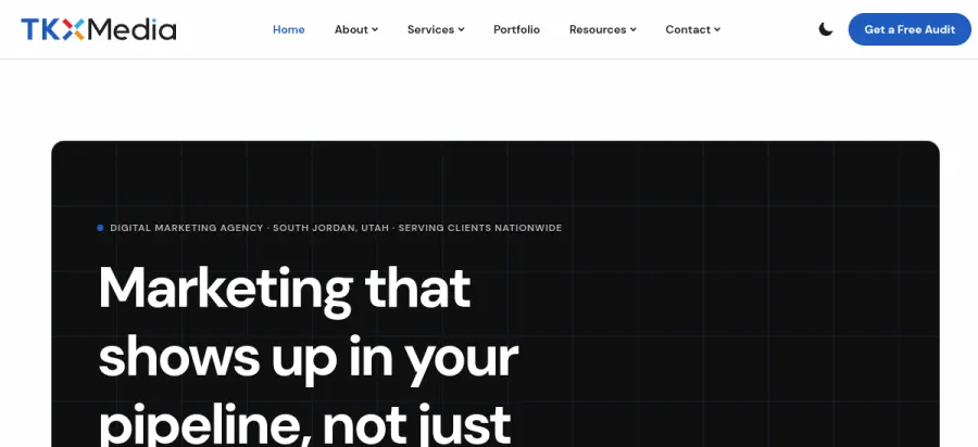 TKX Media website preview