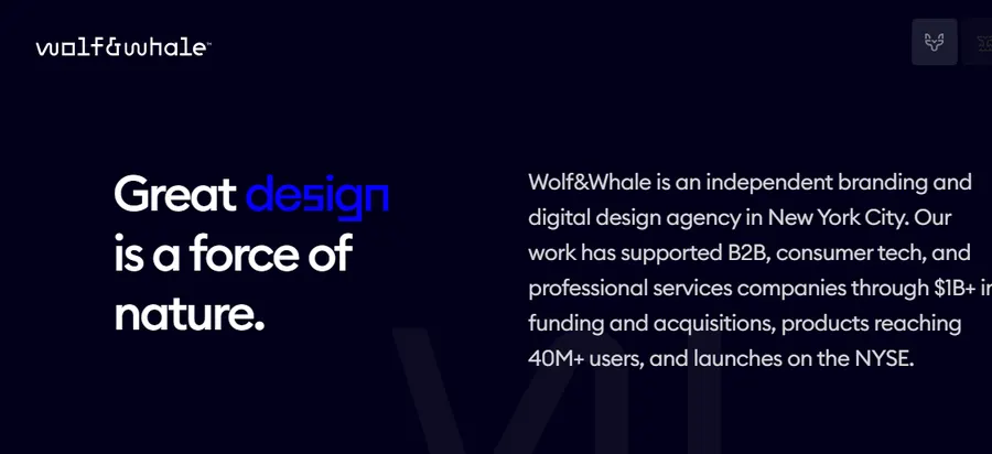 Wolf & Whale website preview